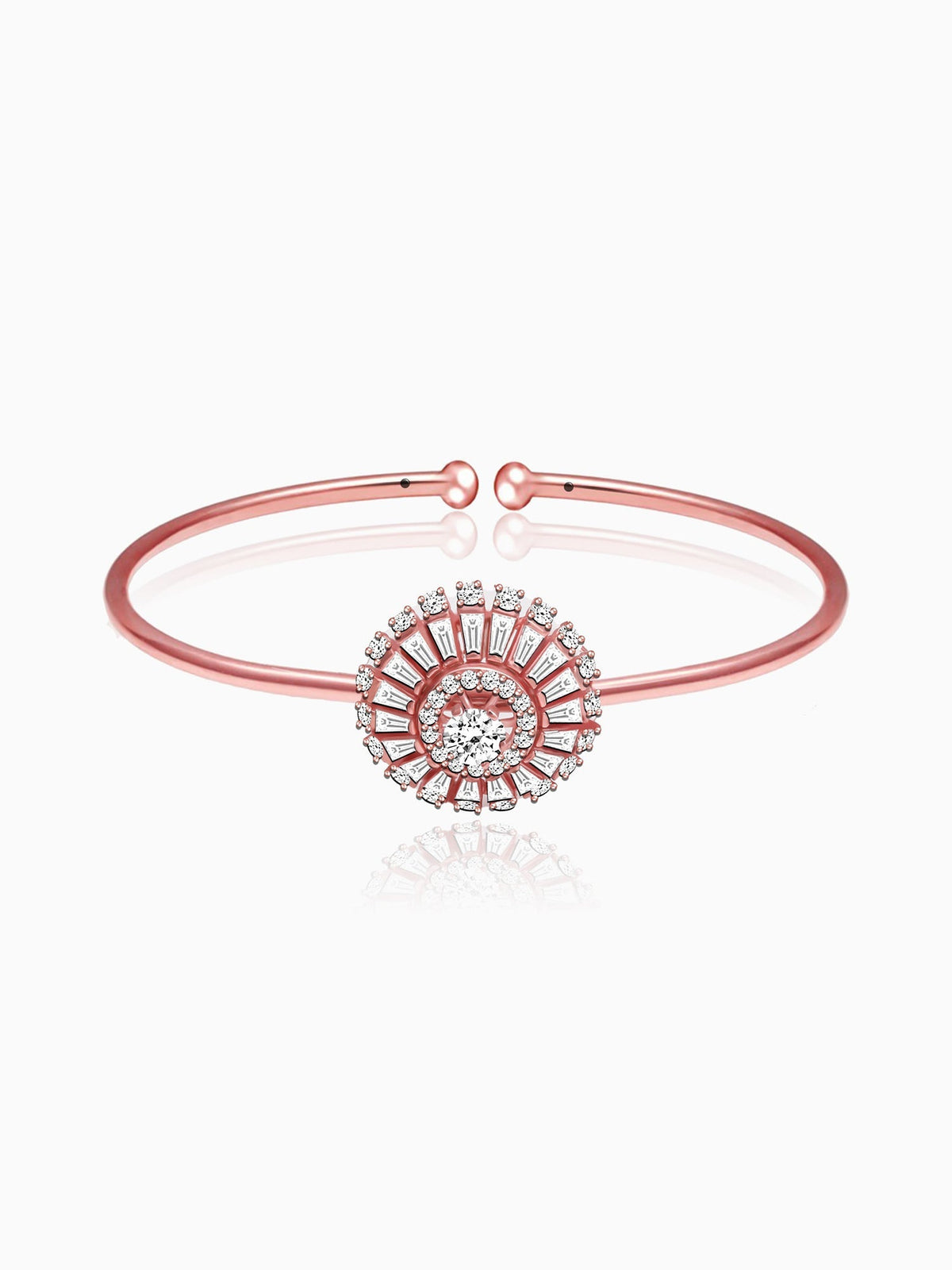 Anushka Sharma Rose Gold Baguette Sunshine Bangle Bracelet