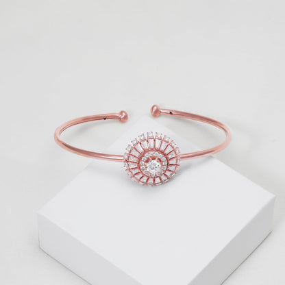 Anushka Sharma Rose Gold Baguette Sunshine Bangle Bracelet