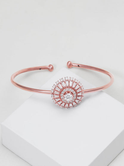 Anushka Sharma Rose Gold Baguette Sunshine Bangle Bracelet