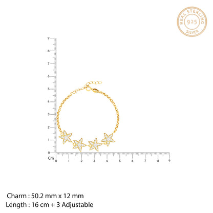 Golden Dancing Stars Bracelet