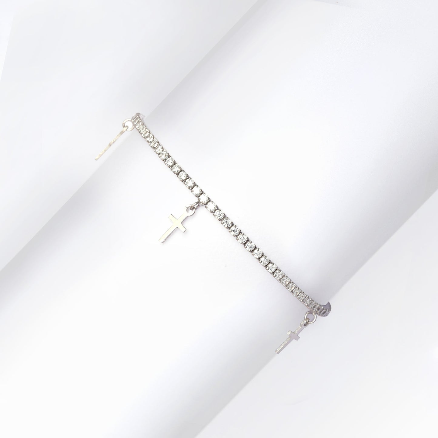 Silver Cross My Heart Bracelet