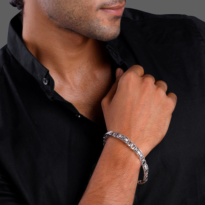 Silver Classy Link Bracelet For Him