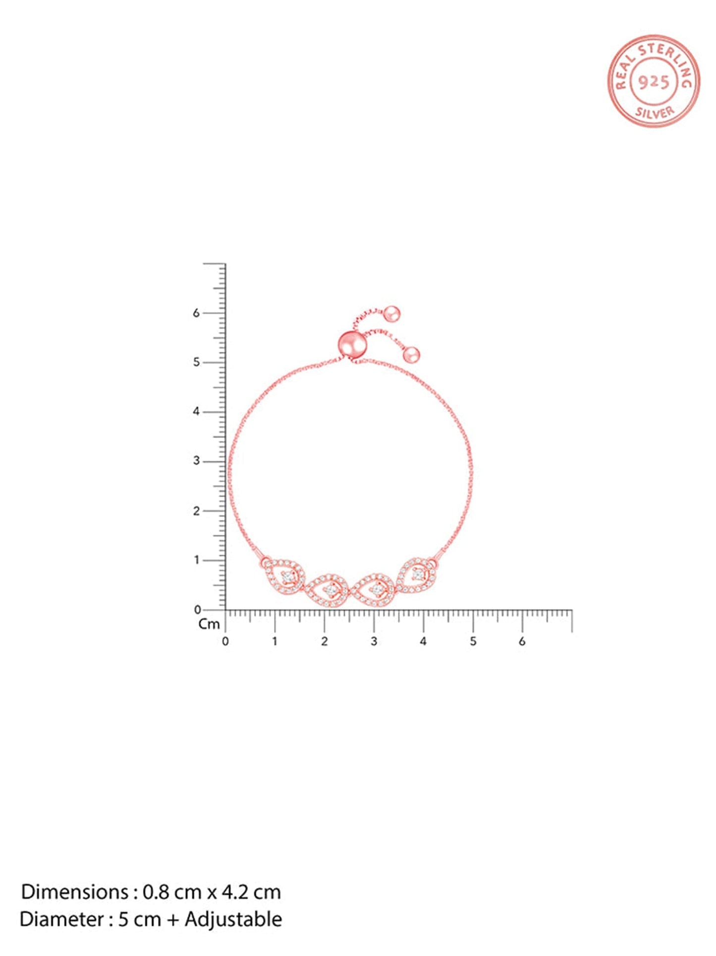 Rose Gold Peary Love Bracelet