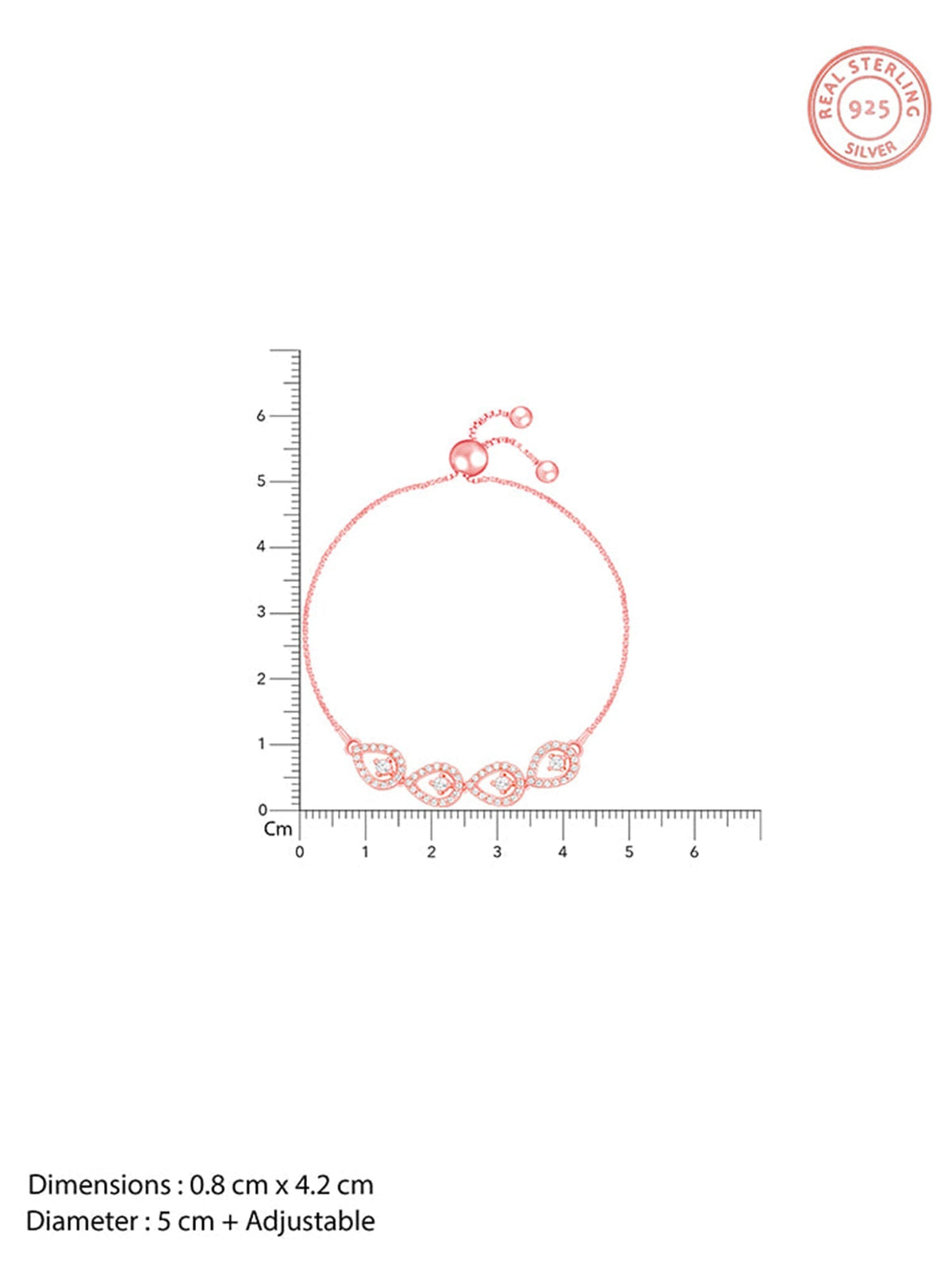 Rose Gold Peary Love Bracelet