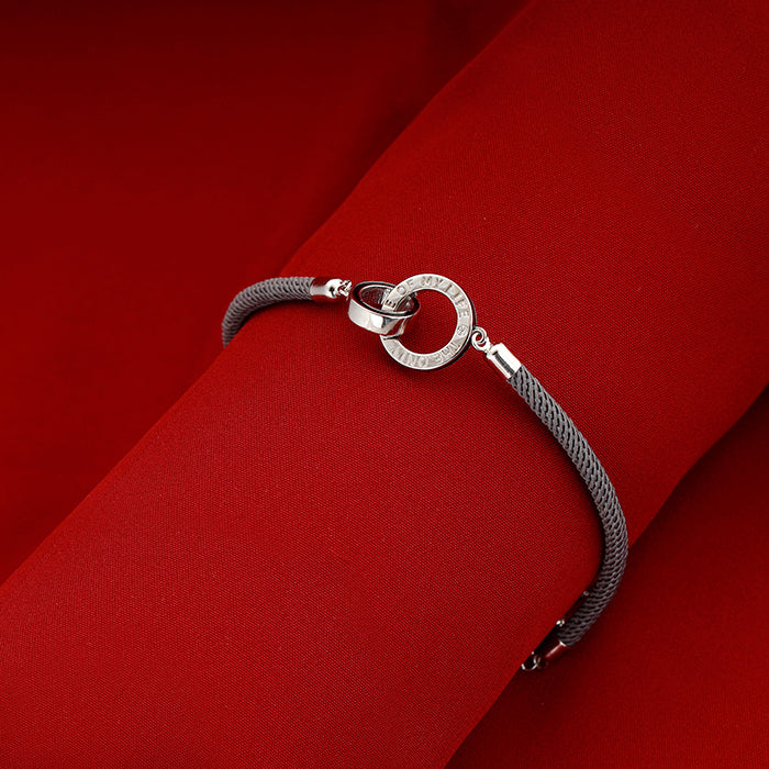 Silver Matte Grey Bracelet