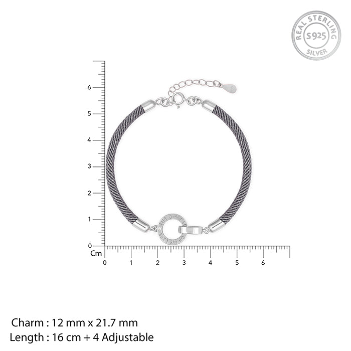 Silver Matte Grey Bracelet