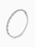 Kriti Sanon Silver Zircon Whirl Bracelet