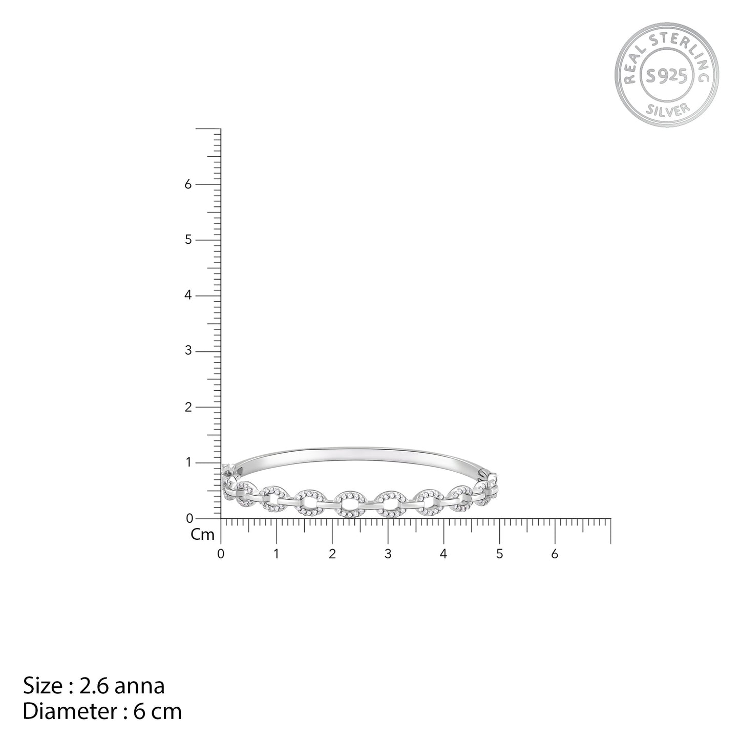 Silver Zircon Whirl Bracelet