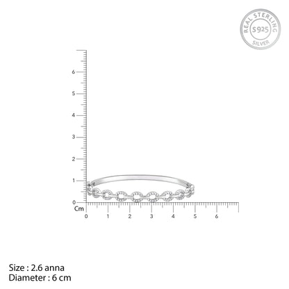 Silver Zircon Whirl Bracelet