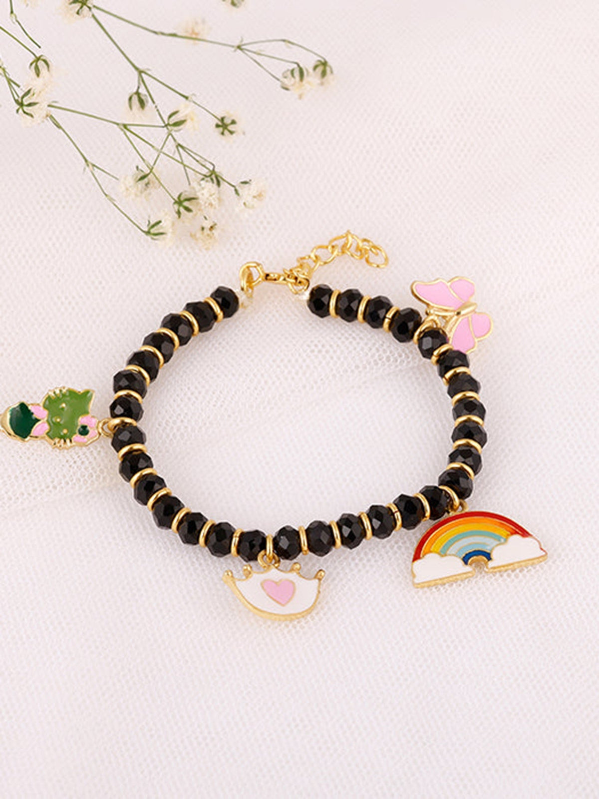 Golden Colourful Charm Infant Bracelet (0-18 months)
