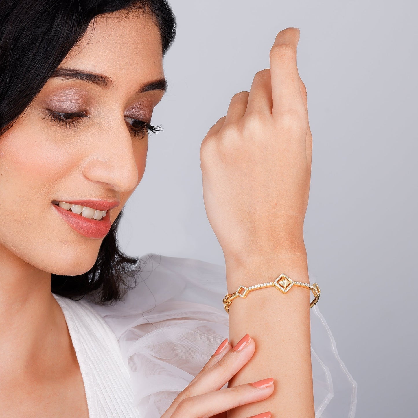 Kriti Sanon Golden Square Prism Signature Bracelet