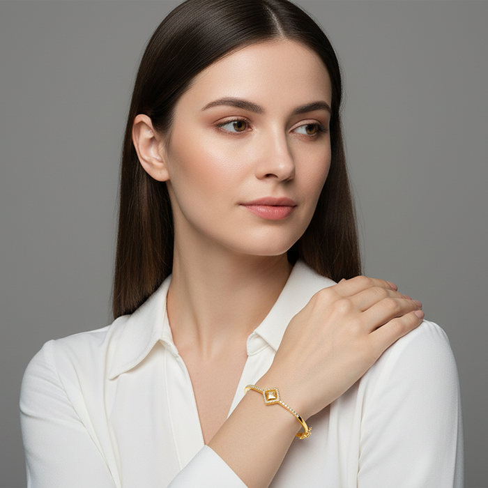 Kriti Sanon Golden Square Prism Signature Bracelet