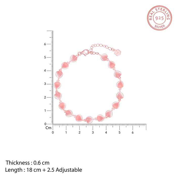 Rose Gold Love of my Life Heart Bracelet
