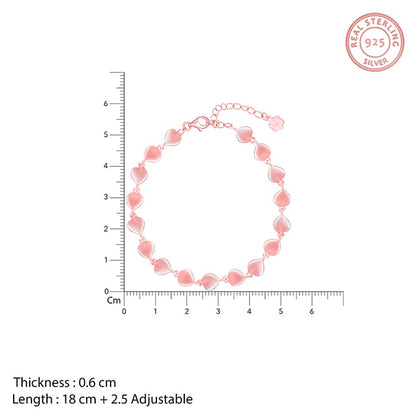 Rose Gold Love of my Life Heart Bracelet