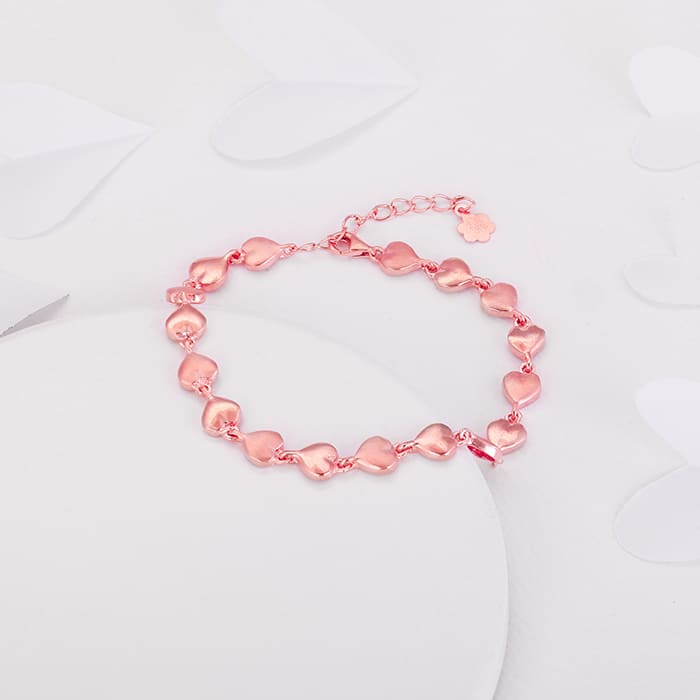 Rose Gold Love of my Life Heart Bracelet
