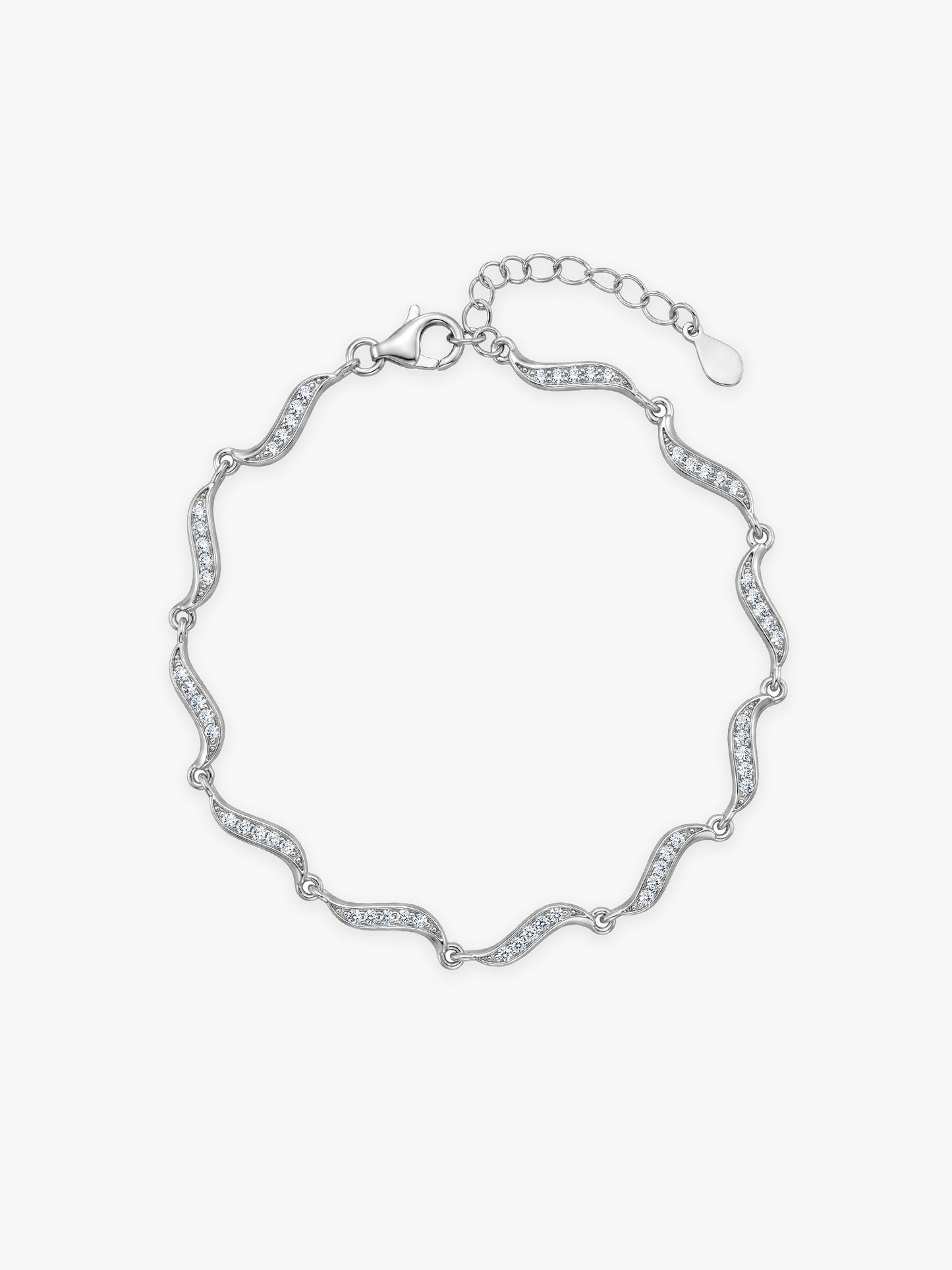 Kriti Sanon Silver Graceful Waves Bracelet