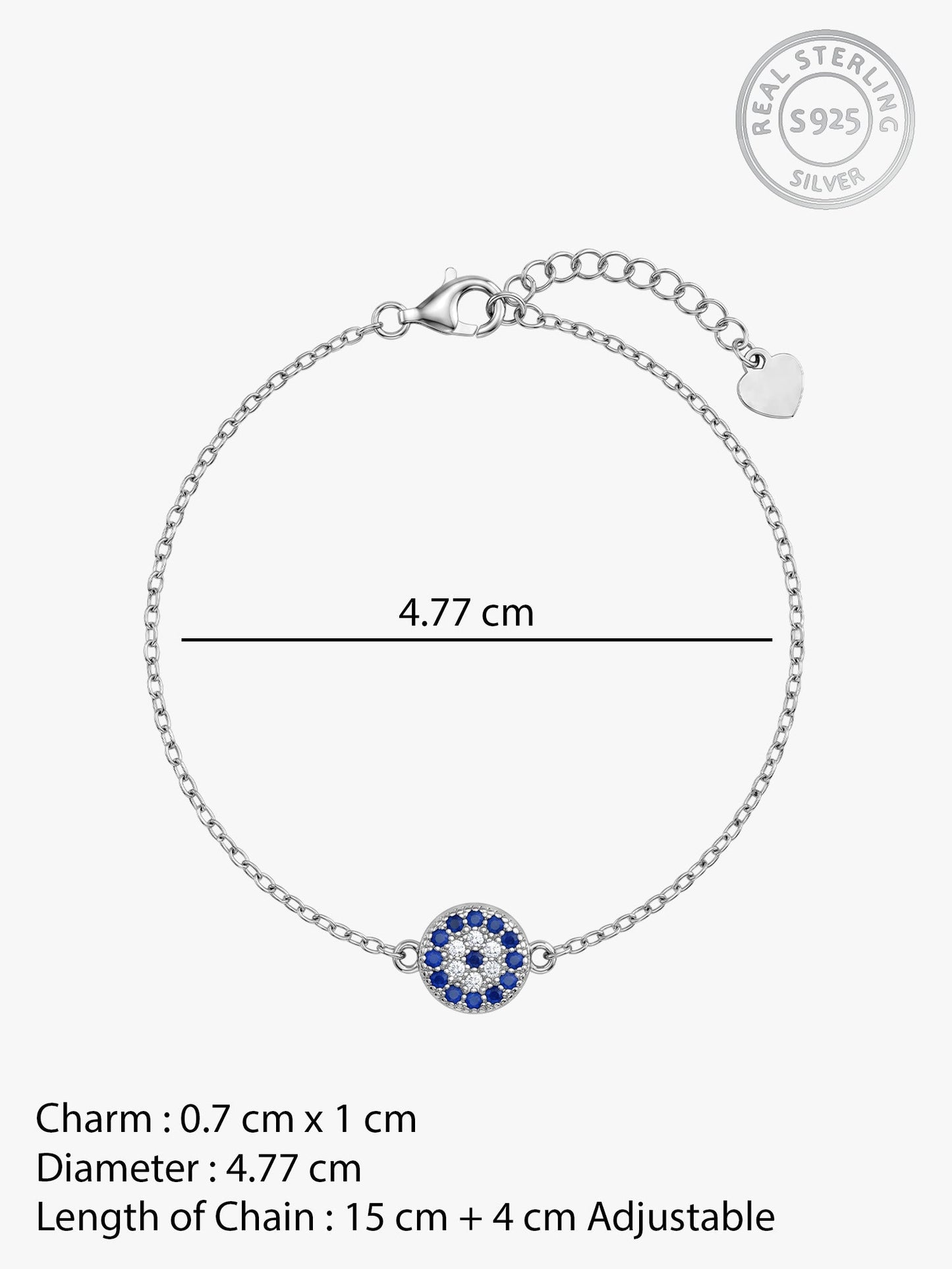 Silver Evil Eye Bracelet