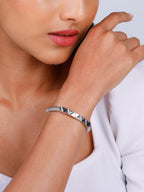 Silver Gleaming Aura Bracelet For Him/Her