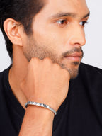 Silver Gleaming Aura Bracelet For Him/Her