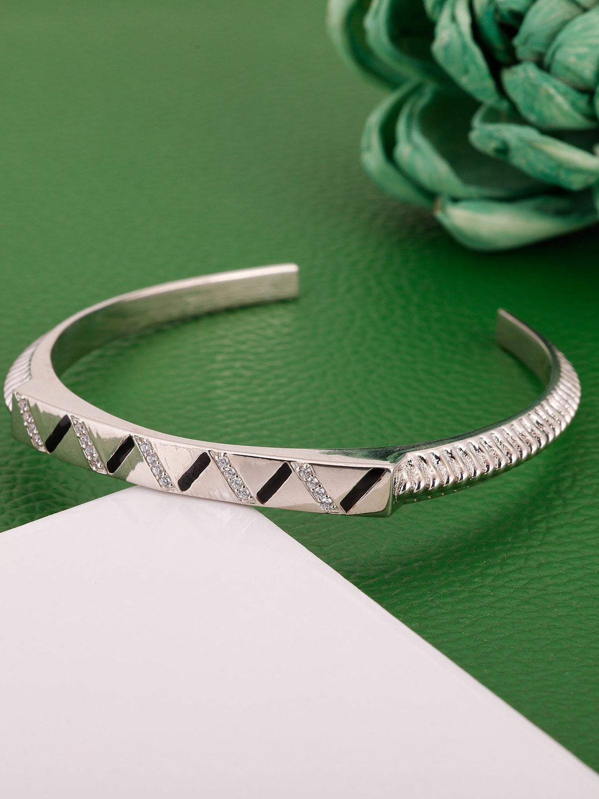Silver Gleaming Aura Bracelet For Him/Her