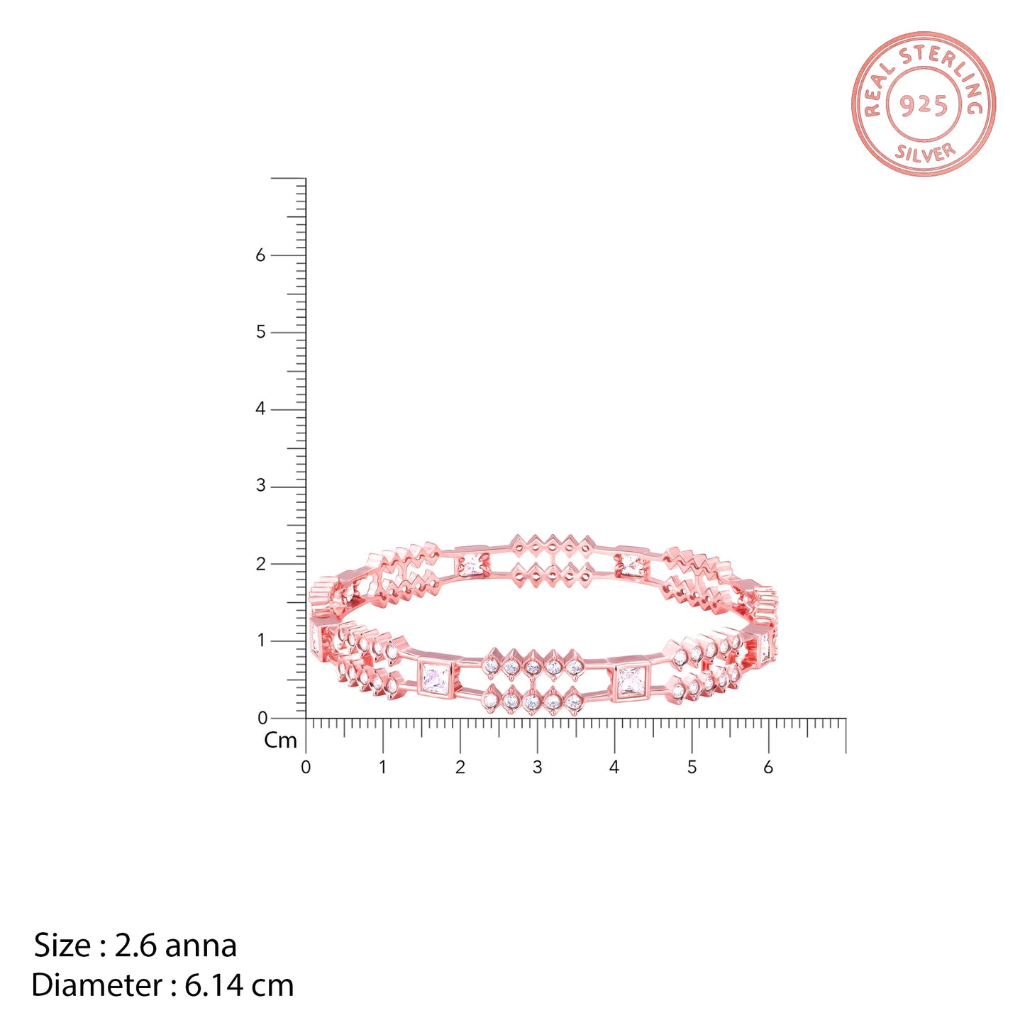Rose Gold Glittering Sheen Bangle