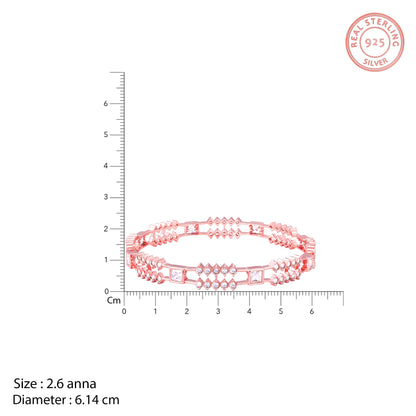 Rose Gold Glittering Sheen Bangle