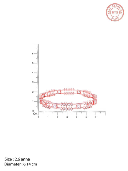 Rose Gold Glittering Sheen Bangle