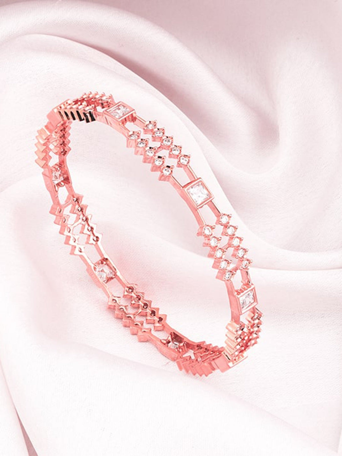 Rose Gold Glittering Sheen Bangle