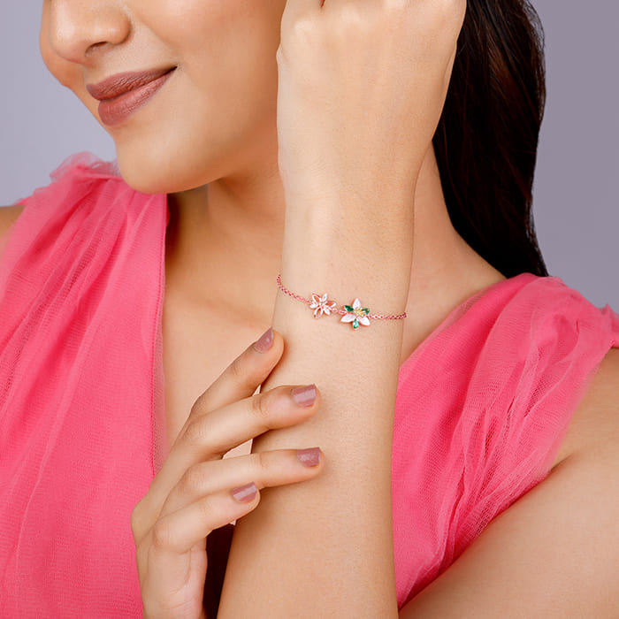 Rose Gold Dual Tone Trillium Bracelet
