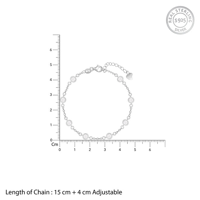 Silver Connected by Circles Bracelet
