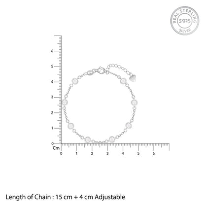 Silver Connected by Circles Bracelet