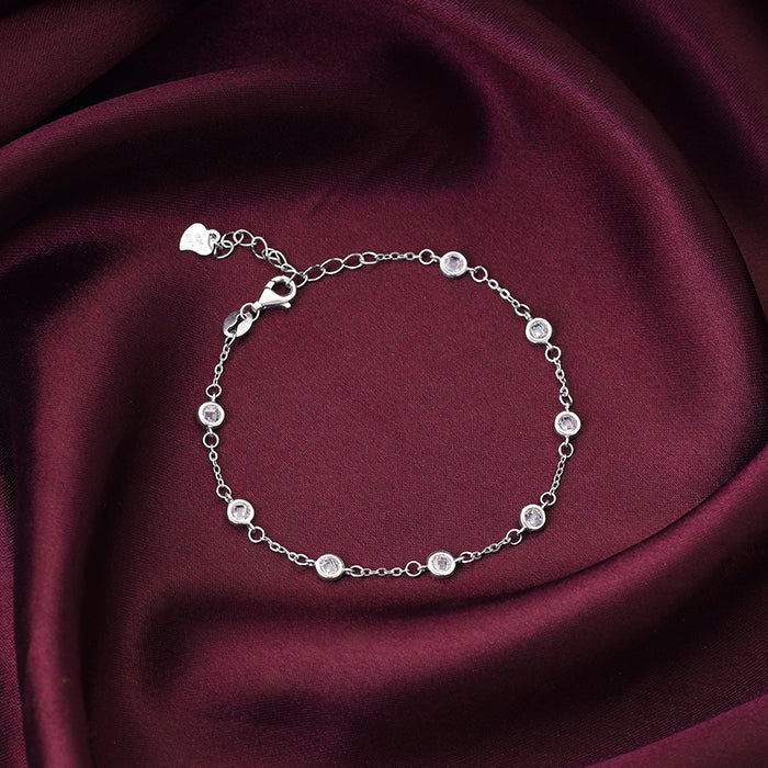 Silver Connected by Circles Bracelet