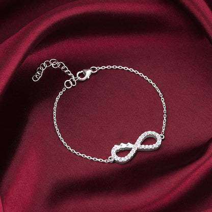 Silver Infinity Heart Bracelet
