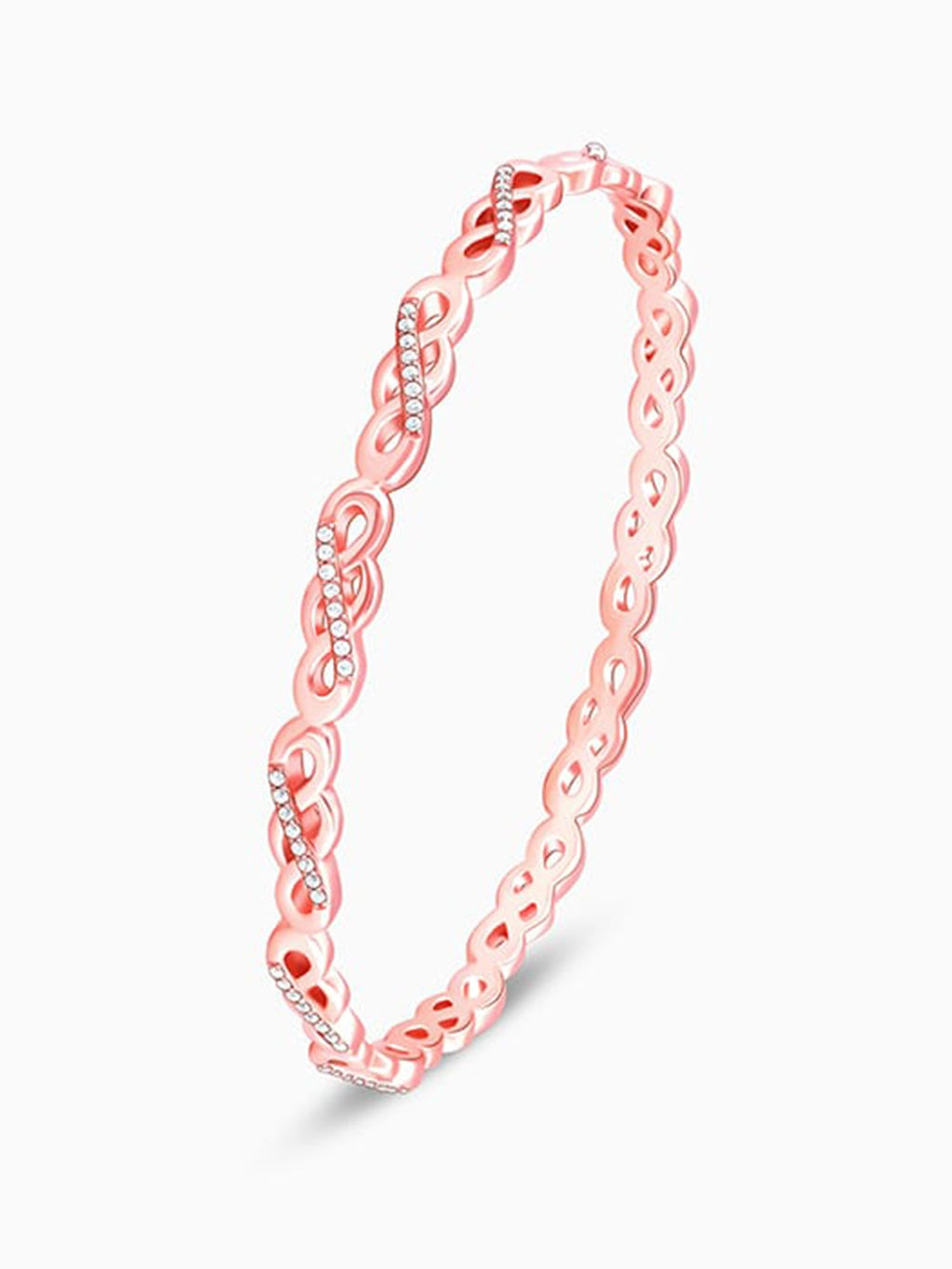 Rose Gold Sparkle In Grace Bangle Bracelet
