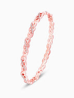 Rose Gold Sparkle In Grace Bangle Bracelet