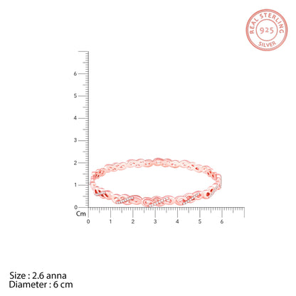 Rose Gold Sparkle In Grace Bangle Bracelet