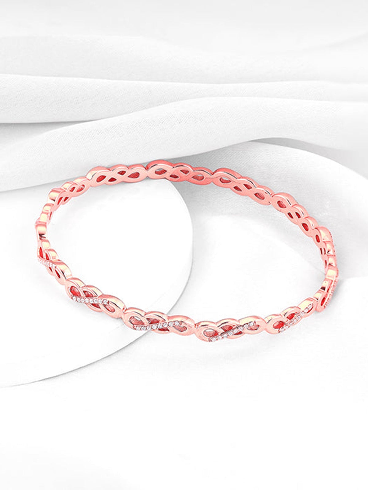 Rose Gold Sparkle In Grace Bangle Bracelet
