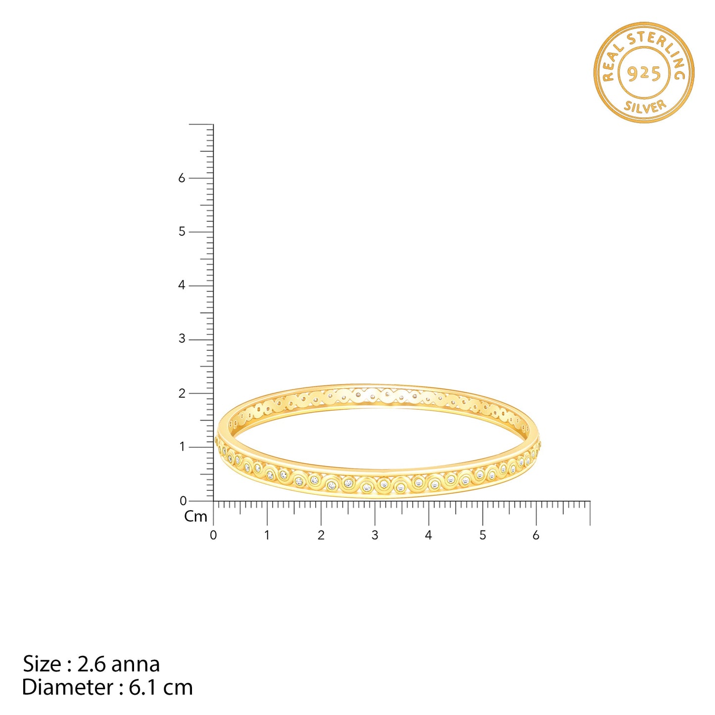 Golden Wavy Bangle
