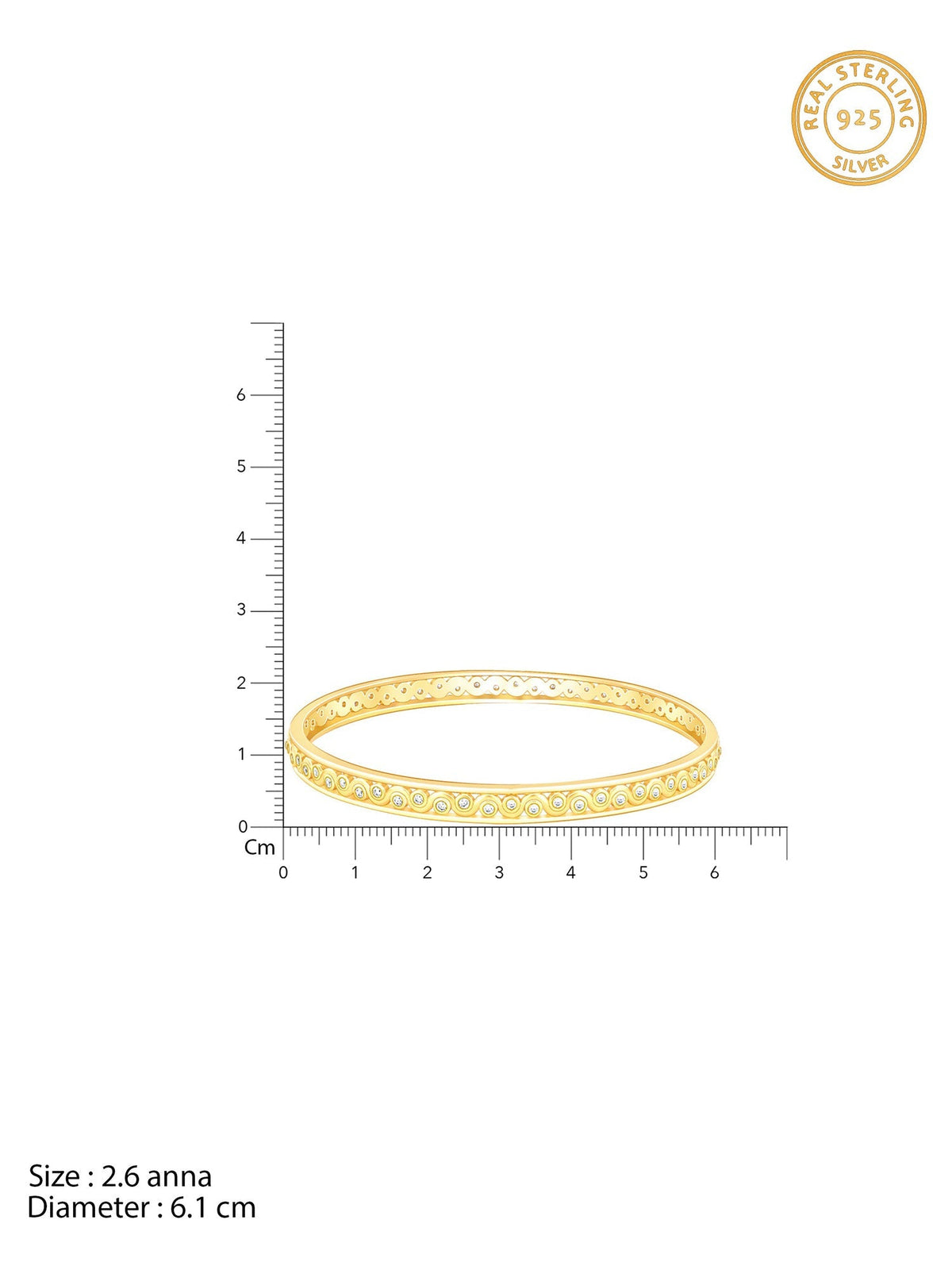 Golden Wavy Bangle