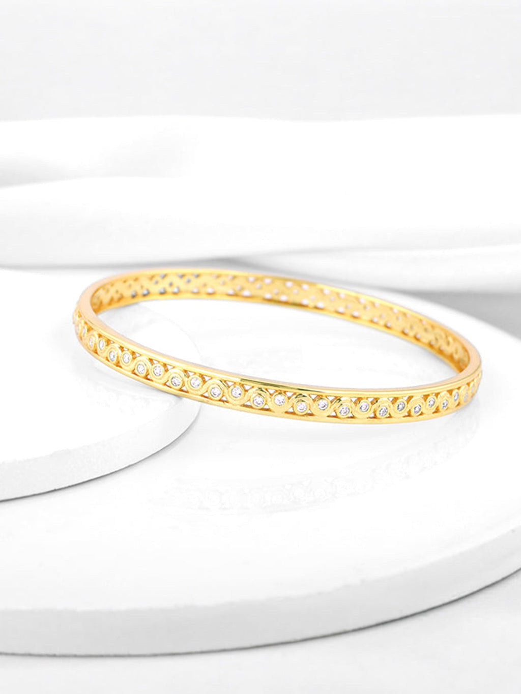 Golden Wavy Bangle