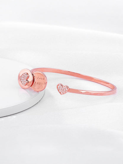Rose Gold I love You Bracelet