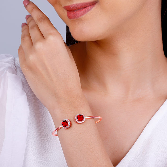 Rose Gold Love Connect Cuff Bracelet