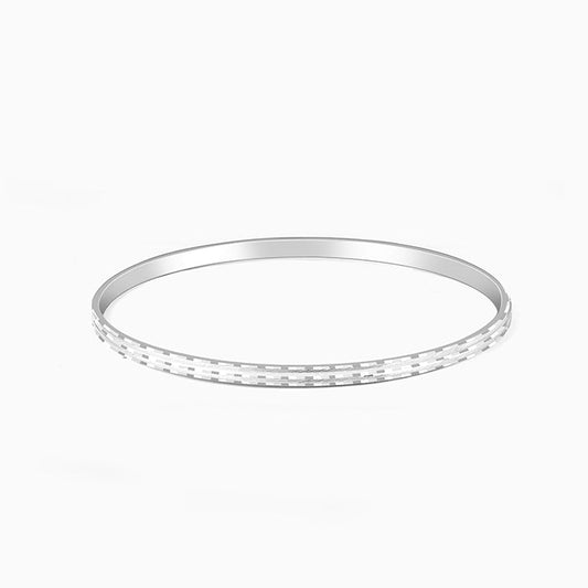Silver Trails of Art Bangle