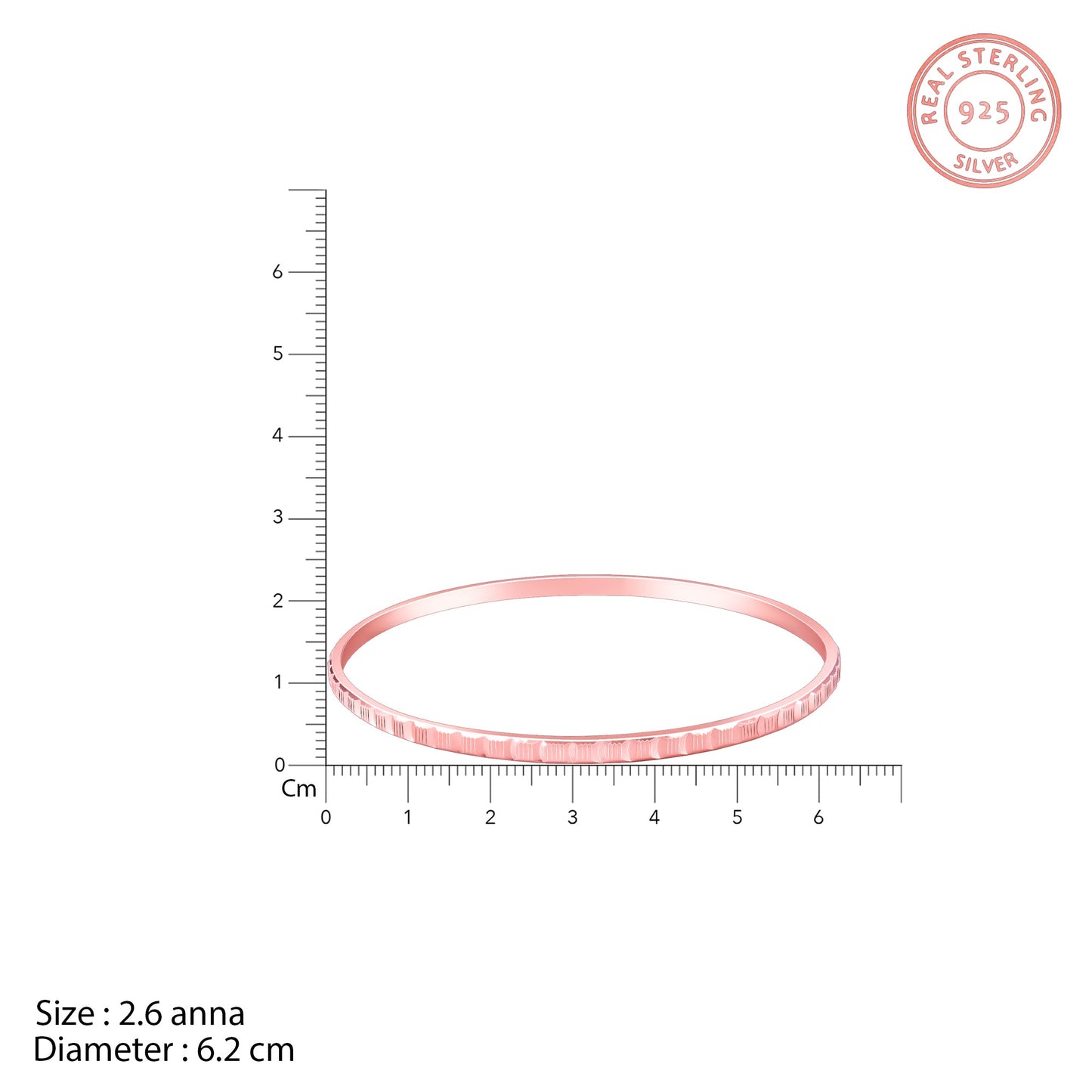 Rose Gold Linear Cuts Bangle