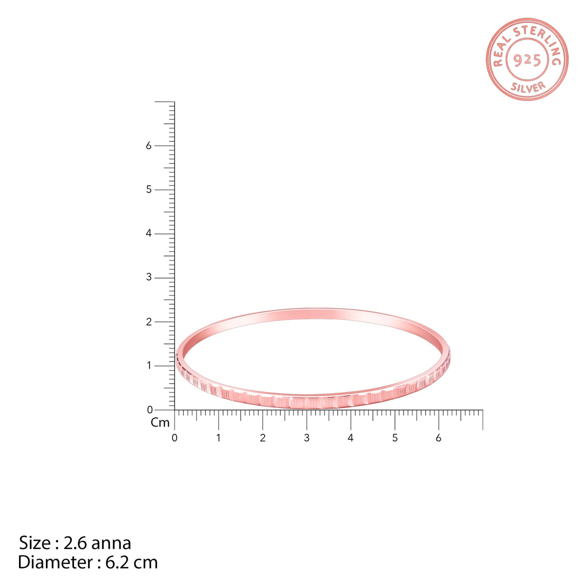 Rose Gold Linear Cuts Bangle