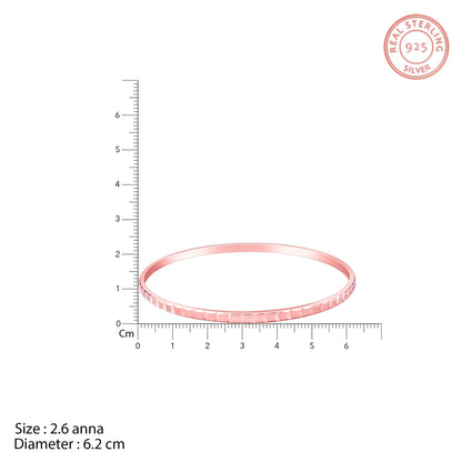 Rose Gold Linear Cuts Bangle