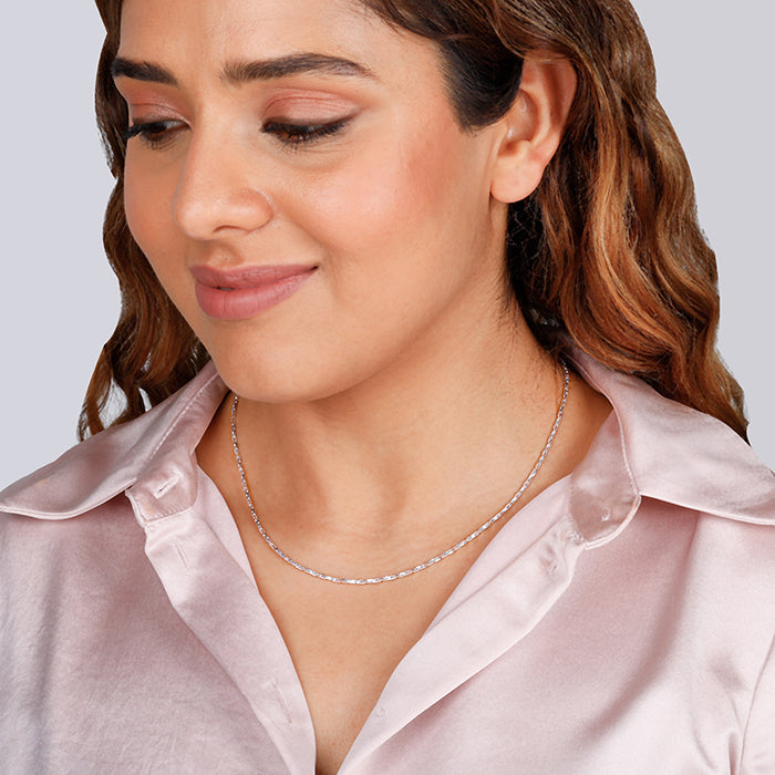 Silver Twisted Treasure Chain for Her