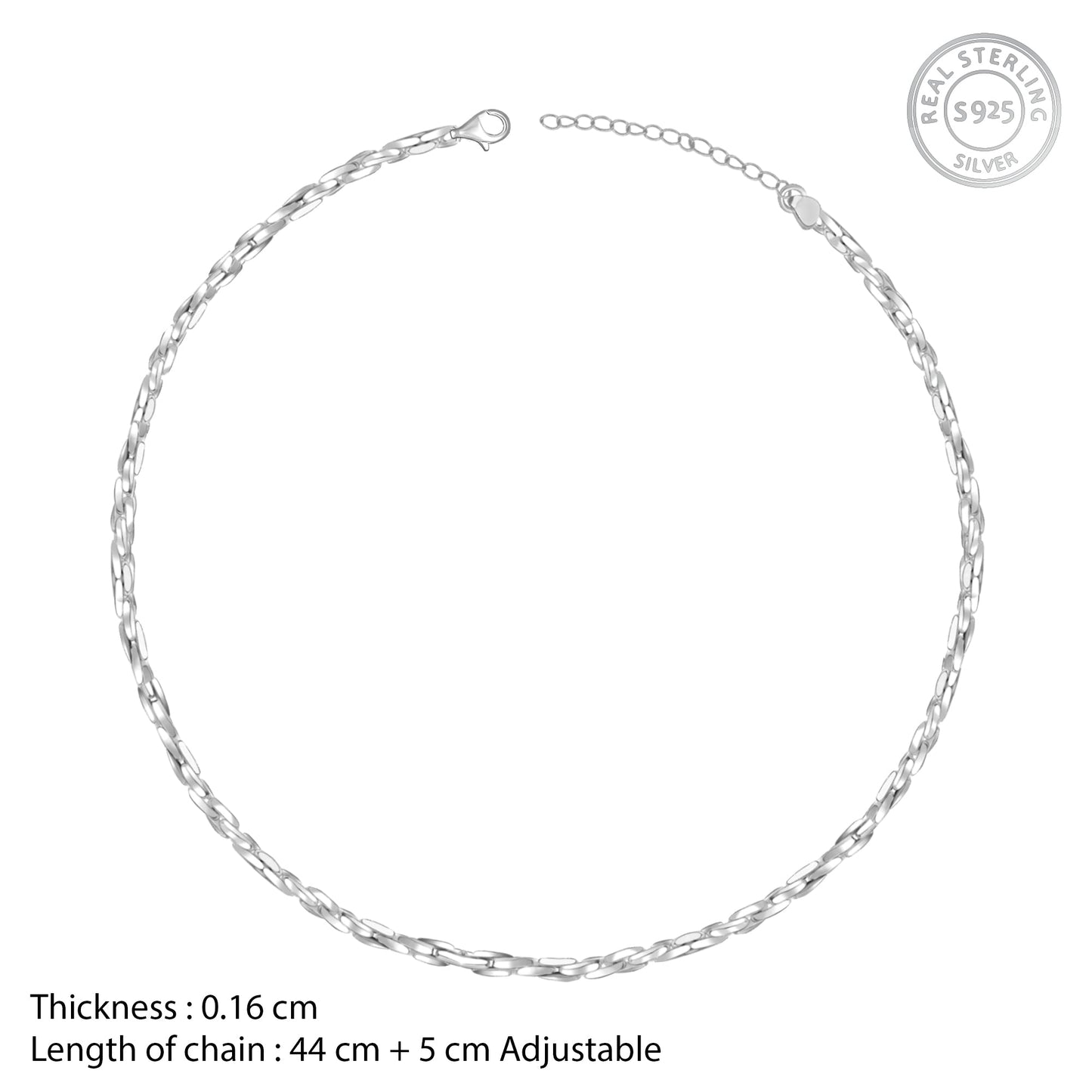 Silver Twisted Treasure Chain for Her