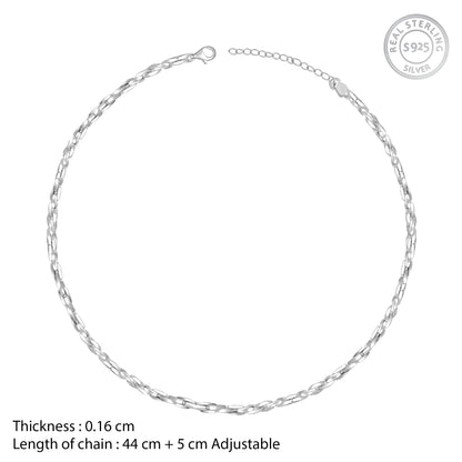 Silver Twisted Treasure Chain for Her