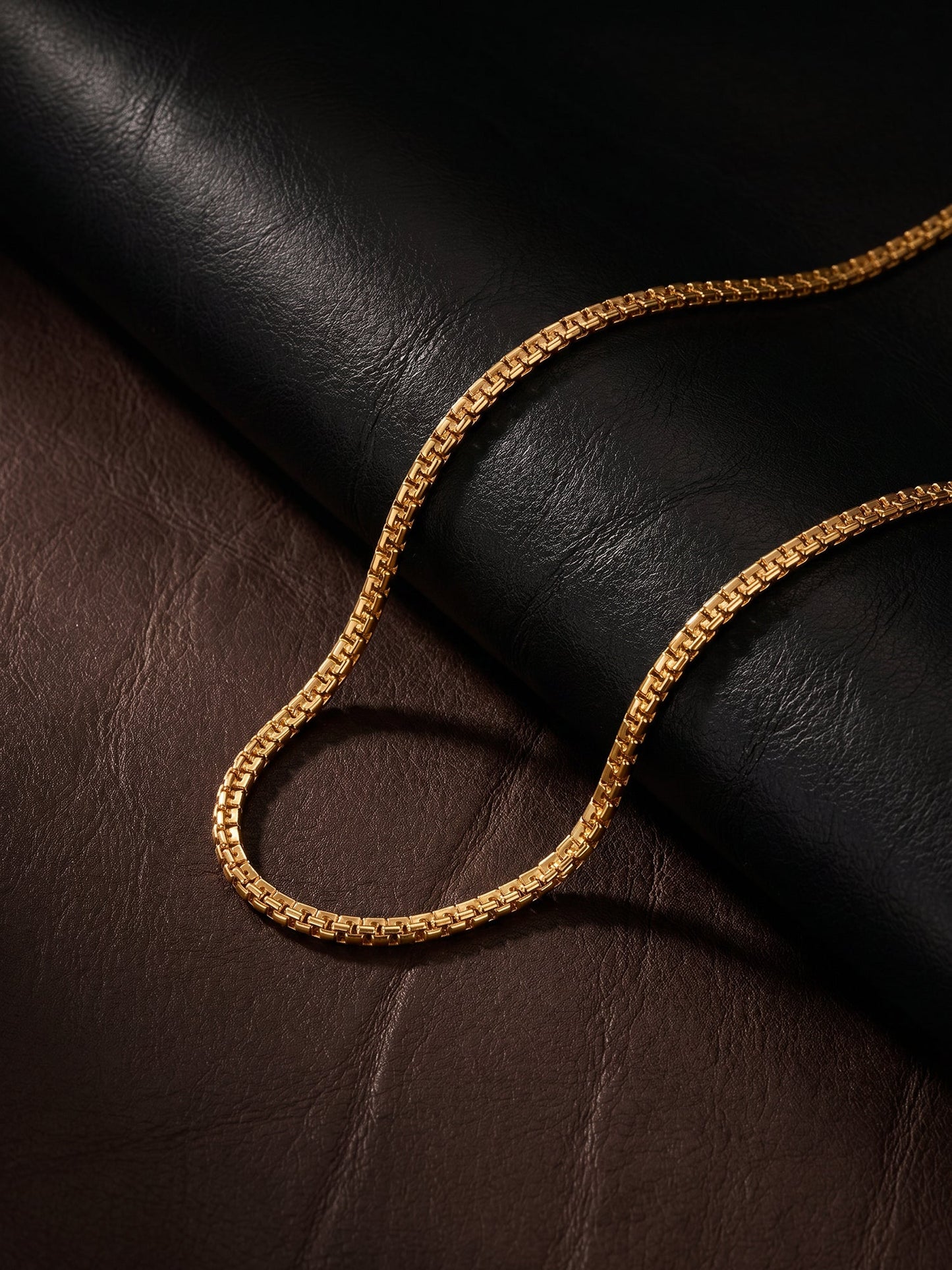 Golden Close Wave Chain For Him